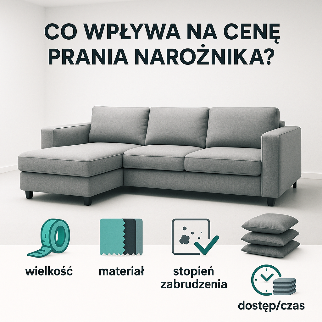 Narożnik w salonie po praniu